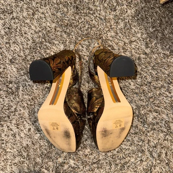 Sam Edelman Kirsten Floral Printed Chunky Heels size 6 - Picture 5 of 5